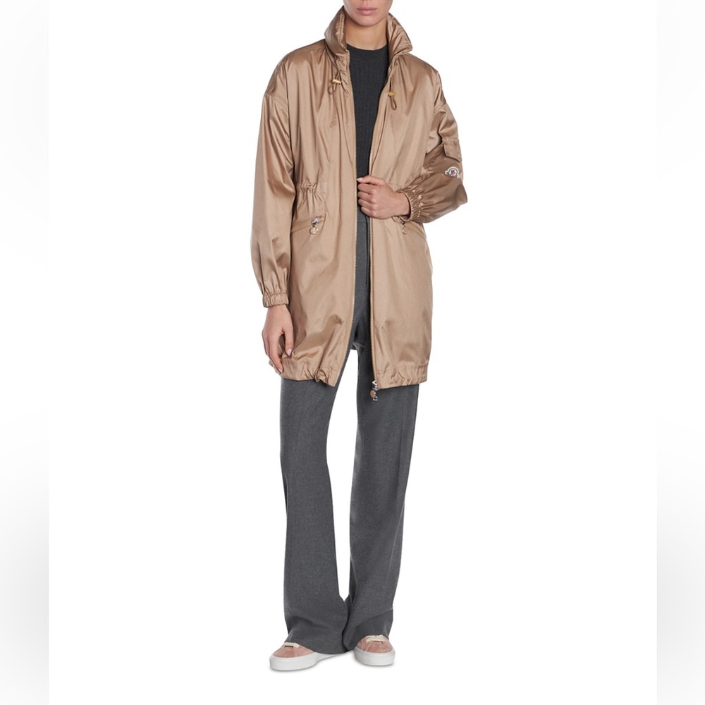 NWT Moncler Adhemar Giubbotto Parka in beige tan